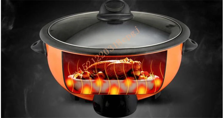 220 В AUX 3.5L Многофункциональный Электрический Hot Pot Плита антипригарным корейский бытовая электрическая сковорода горшок HJ35A2