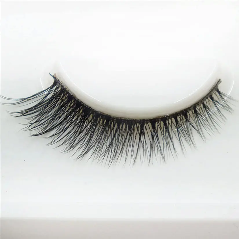 

3Pairs Long Cross False Eyelashes Makeup Natural Fake Thick Black Eye Lashes