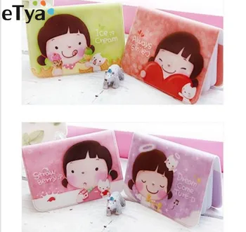 

eTya New Arrive Cute Cartoon Girls Purse Credit Card Holder Wallet Purse Name ID Bus Business Cards Holder Bag Case