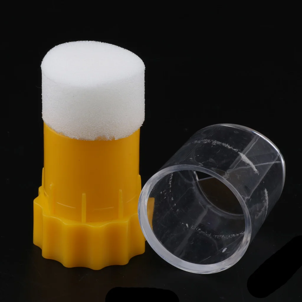 Premium Queen Bee Marking Cage Marker Bottle with Soft Plunger for Beekeeper, Yellow