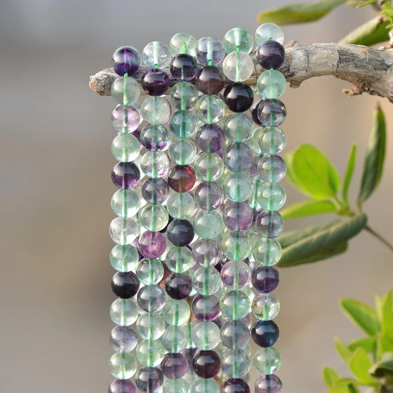Wholesale Natural Stone Round Free Shipping Colorful Fluorite Loose Beads Pick Size For Jewelry Making|loose beads|beads free shippingbead wholesale