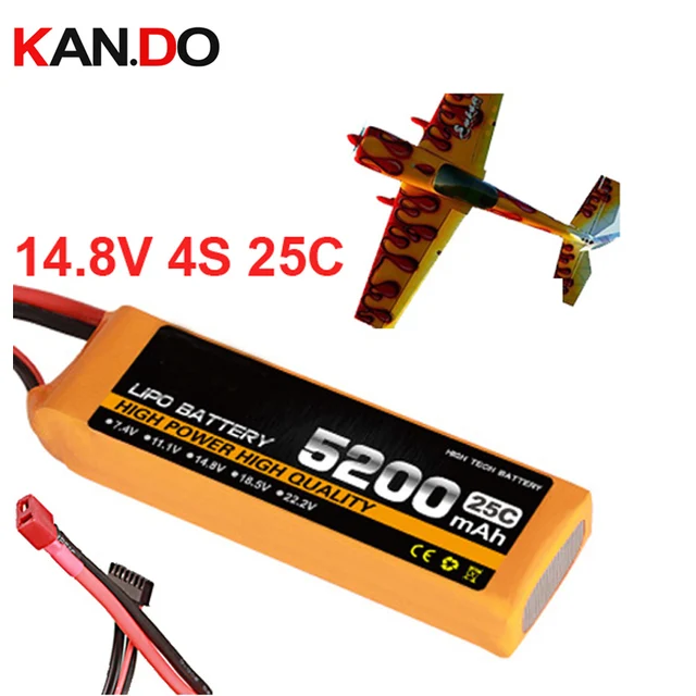 $65.78  4s 25c 14.8v 5200mah airplane drone battery 25C 5200mah aeromodeling battery model aircraft li-poly