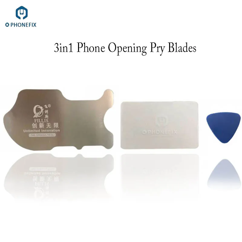 PHONEFIX гибкие пружинящие лезвия 3 типа, инструмент для самостоятельной разборки телефона, ультра тонкие металлические и пластиковые карты для iPhone iPad