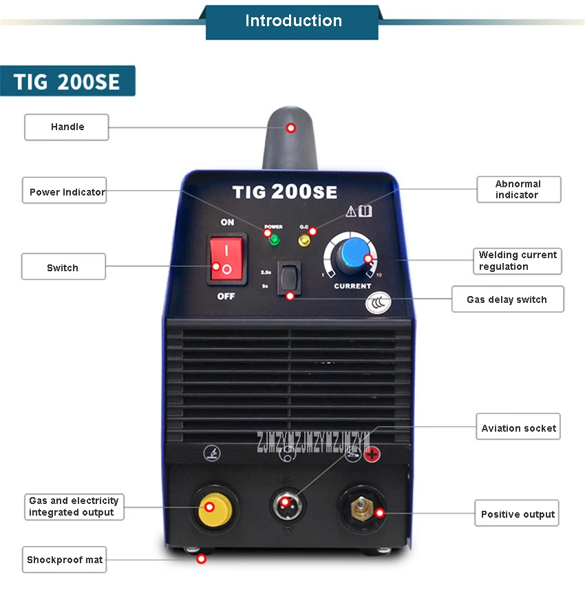 TIG-200SE 220 V Промышленный дуговой сварочный аппарат из нержавеющей стали инвертор сварочный аппарат постоянного тока бытовой небольшой дуговой сварочный аппарат