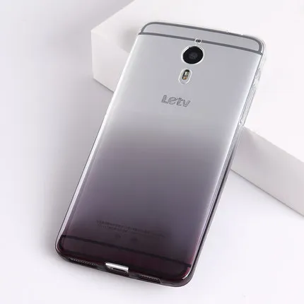 Letv Le 1 Pro Чехол X800 Прозрачный Тонкий силиконовый чехол 5," Ультратонкий чехол на заднюю панель с эффектом градиента - Цвет: Black