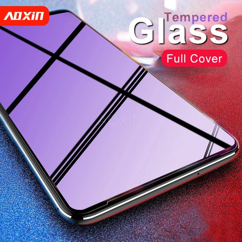 AOXIN 9H полное покрытие закаленное стекло для Xiaomi mi Mix 2 s 3 Защита экрана синяя