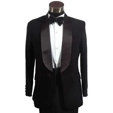 

Men Slim Black Tuxedo Suits Wedding Dresses Clothing Set Male Singer Magician Costume Performance Stage Wear formal dress
