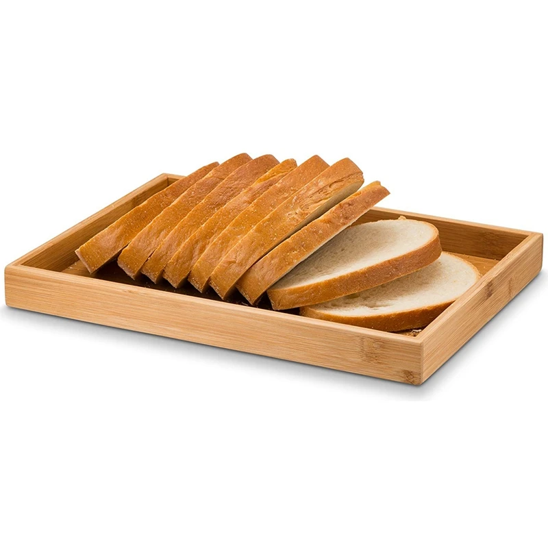Бамбуковая Хлеборезка для резки-деревянная Хлеборезка Для домашняя выпечка, торты, булочки складные и компактные с крошкой