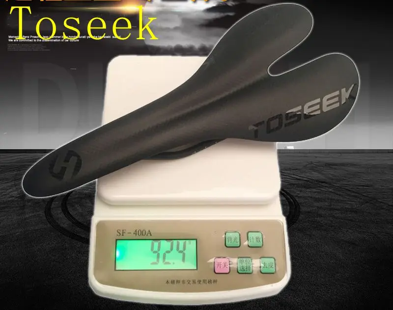 

Toseek bike Carbon Saddle super light Road/MTB Bicycle saddle size 275x135mm Cycling Bike Seat Saddle parts hot selling 2018