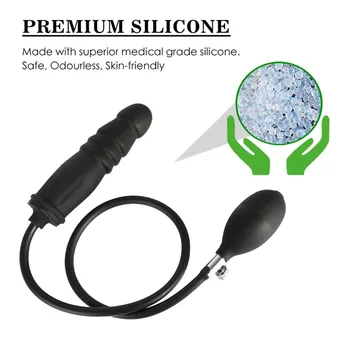 Inflatable Anal Dildo Plug Expandable Butt Plug With Pump Adult Products Silicone Sex Toys for Women Men Anal Dilator Massager 3