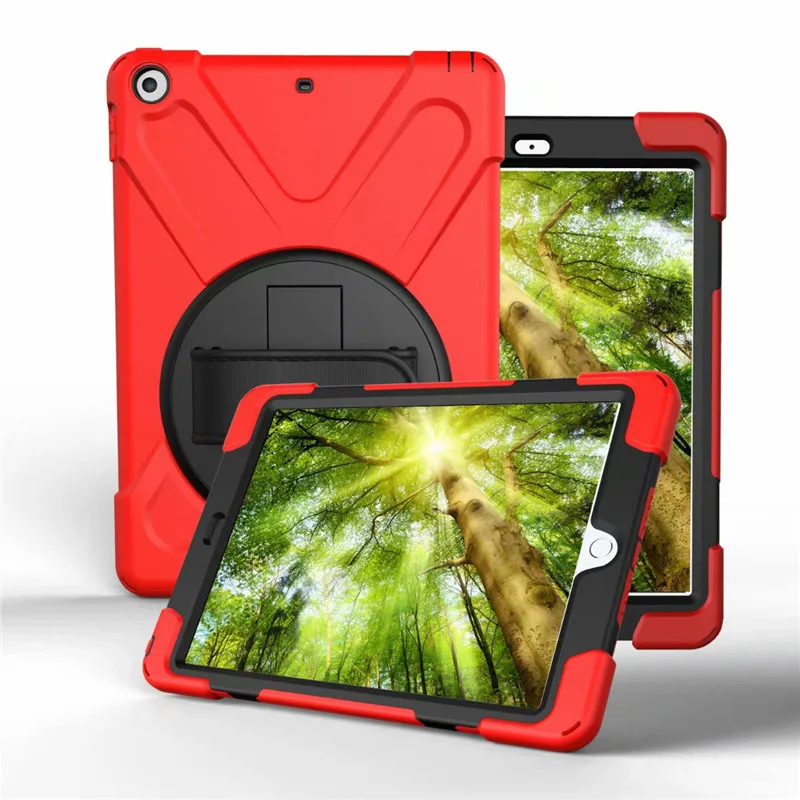 Для IPad 2/3/4 противоударный Детский защитный чехол для iPad2/3/4 сверхпрочный силиконовый Жесткий чехол с откидной подставкой - Цвет: Red