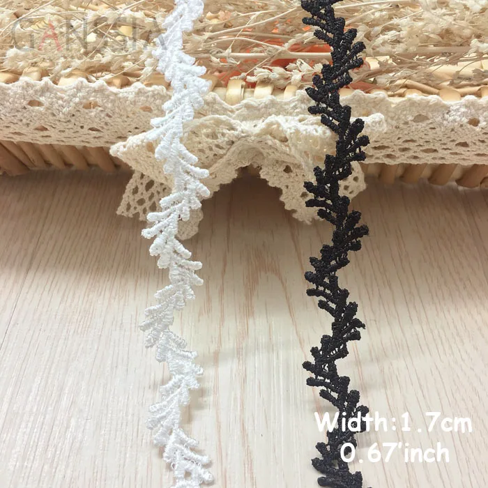 

1yrd/lot Width:1.7cm Little leaf design chemical lace,Embroidered trim water soluble lace,beautiful lace for diy(ss-667)