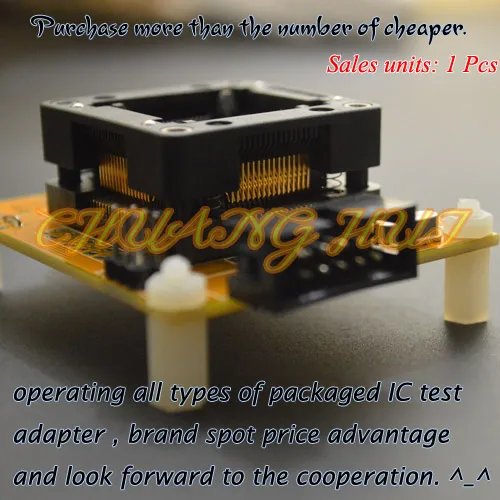 IC TEST QFP64 TQFP64 LQFP64 test socket for atmega64 atmega128 AVR MCU ISP/JTAG socket IC TEST QFP64 TQFP64 LQFP64 test socket for atmega64 atmega128 AVR MCU ISP/JTAG socket