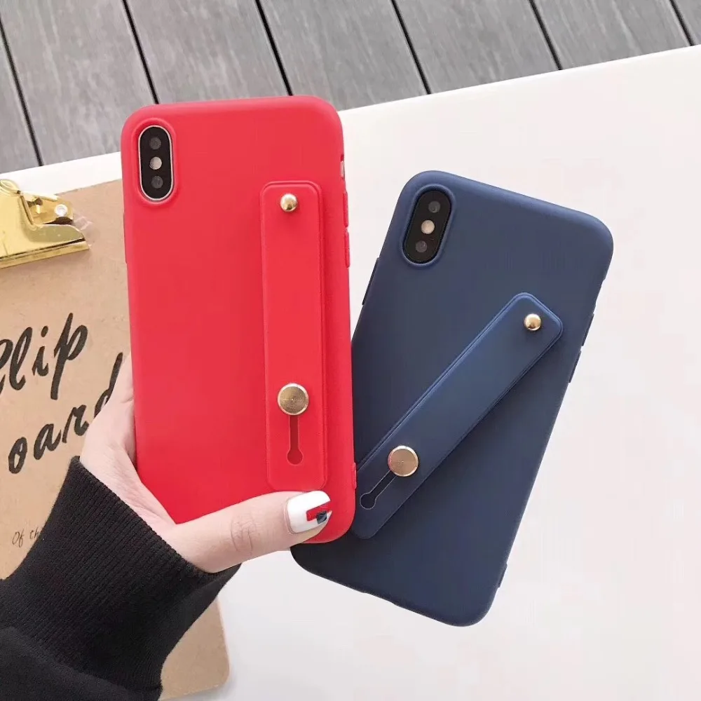 Мягкий силиконовый чехол из ТПУ с ремешком на руку для Samsung A10 A20 A30 A9 A7 2018 A750 A70 A50 A6