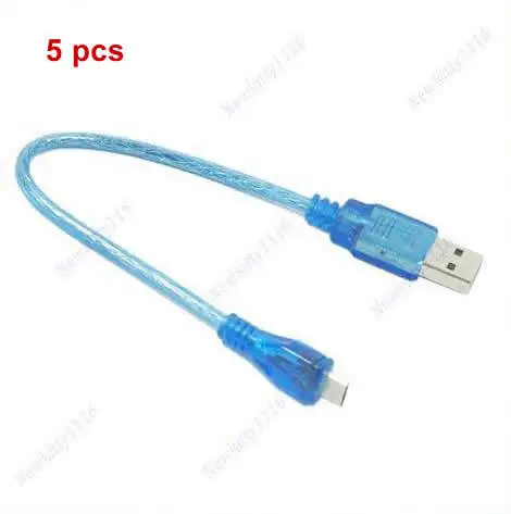

High Quality 5pcs/lot Short USB 2.0 A Male to B Male Micro 5 Pin Data Cable