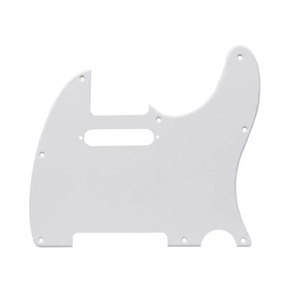 FLEOR 1 шт. электрогитара Tele Pickguard скретч пластина 8 отверстий w/звукосниматель с одинарной катушкой отверстие для США/Мексика Tele гитары аксессуары - Цвет: White 1Ply