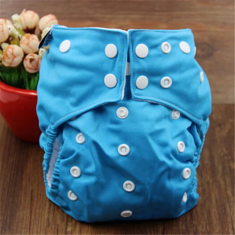 Reusable Baby Cloth Diaper Solid Color Baby Nappy One Size Adjustable