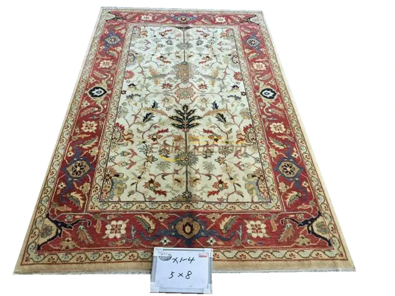 

Original single export Turkish handmade carpets OUSHAK Ozarks pure wool carpet X1-4 5X8gc158zieyg14