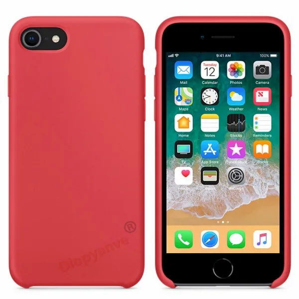 Официальный логотип Стильный силиконовый чехол для Apple Iphone 7 8 6 6 S Plus 5 5S SE чехол для Iphone X XS MAX XR чехол для телефона - Цвет: red raspberry