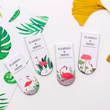 4 шт./партия милый Фламинго Магнитный Bookmarks для книг растения держатель страницы рекламный подарок Канцтовары книга маркер школьные принадлежности