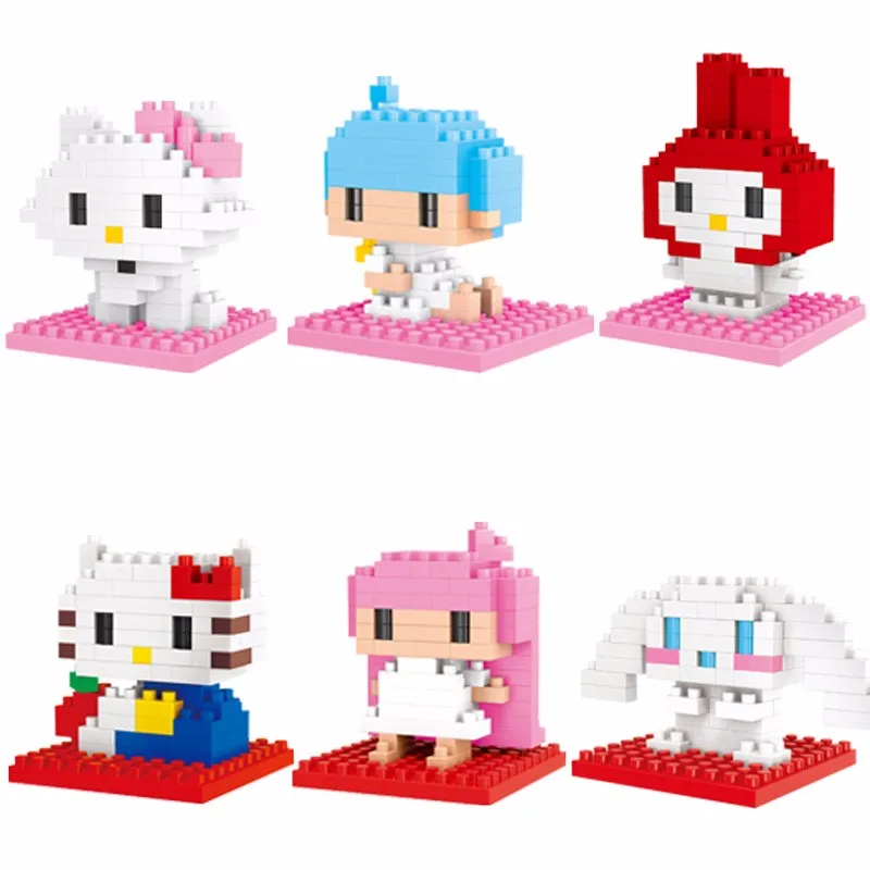 

4343G1 Diamond blocks action Figures Model Toys Cat Anime Building Blocks Diamond blocks gifts toys for Children 5 colors