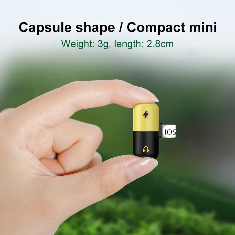 2 in 1 Dual Double For iPhone Charging Adapter For iPhone 8 7 Plus 10 X XS Charger Splitter For iPhone 7 Plus Headphone Adapter