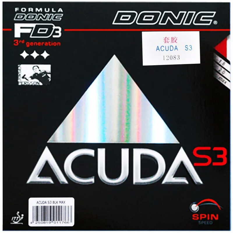 DONIC, резина для настольного тенниса, ACUDA S3, сделано в Германии, вращающиеся вокруг прыщи с губкой для пинг-понга, tenis de mesa