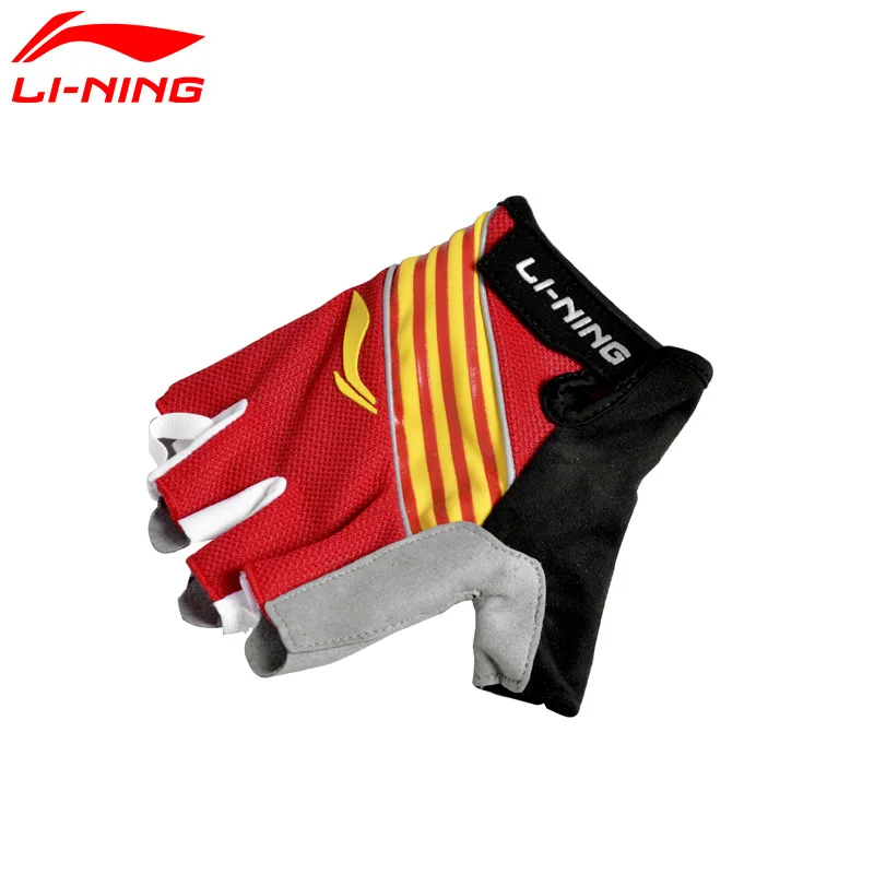 

Li-Ning Unisex Sports Gloves Professional Training Protector 80% Nylon 20% Polyurethane LiNing Gloves ADEM018 EONF17