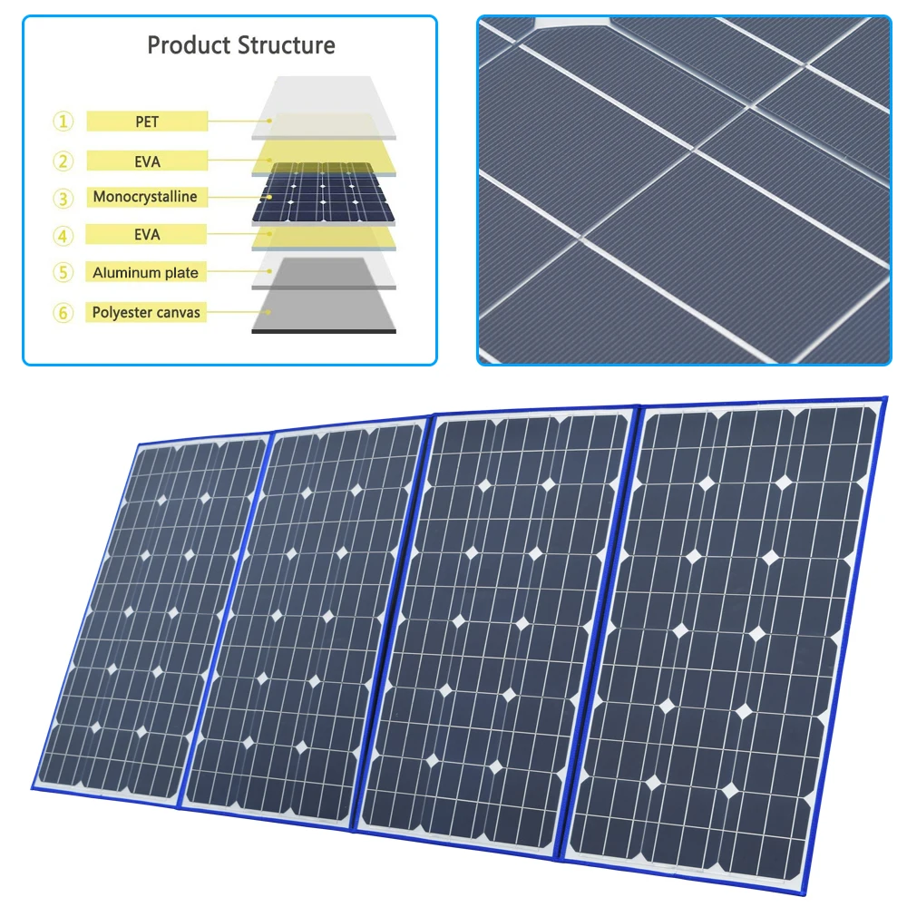 Flexible Solar Panel 320w Foldable Folding Solar Charger Portable Power Bank for Car Phone Camping 