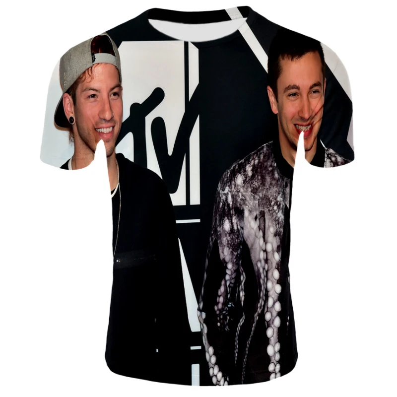 

Twenty One Pilots harajuku 3D t-shirt new fashion tops quality fun t-shirt with short sleeves for hipsters men t-shirts