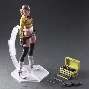 

11"Final Fantasy XV Cidney Oram mechanician Movability Play Arts PVC Action Figure Collectible Model Toy BOX 25CM L231