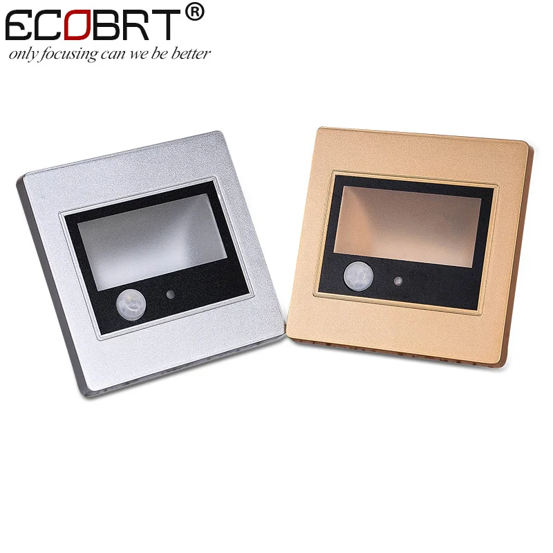 Indoor PRI Sensor Wall Lamps Led Stair Lights Modern Square Sensor Wall Lights Indoor Black / White / Silver / Gold 100-240V AC