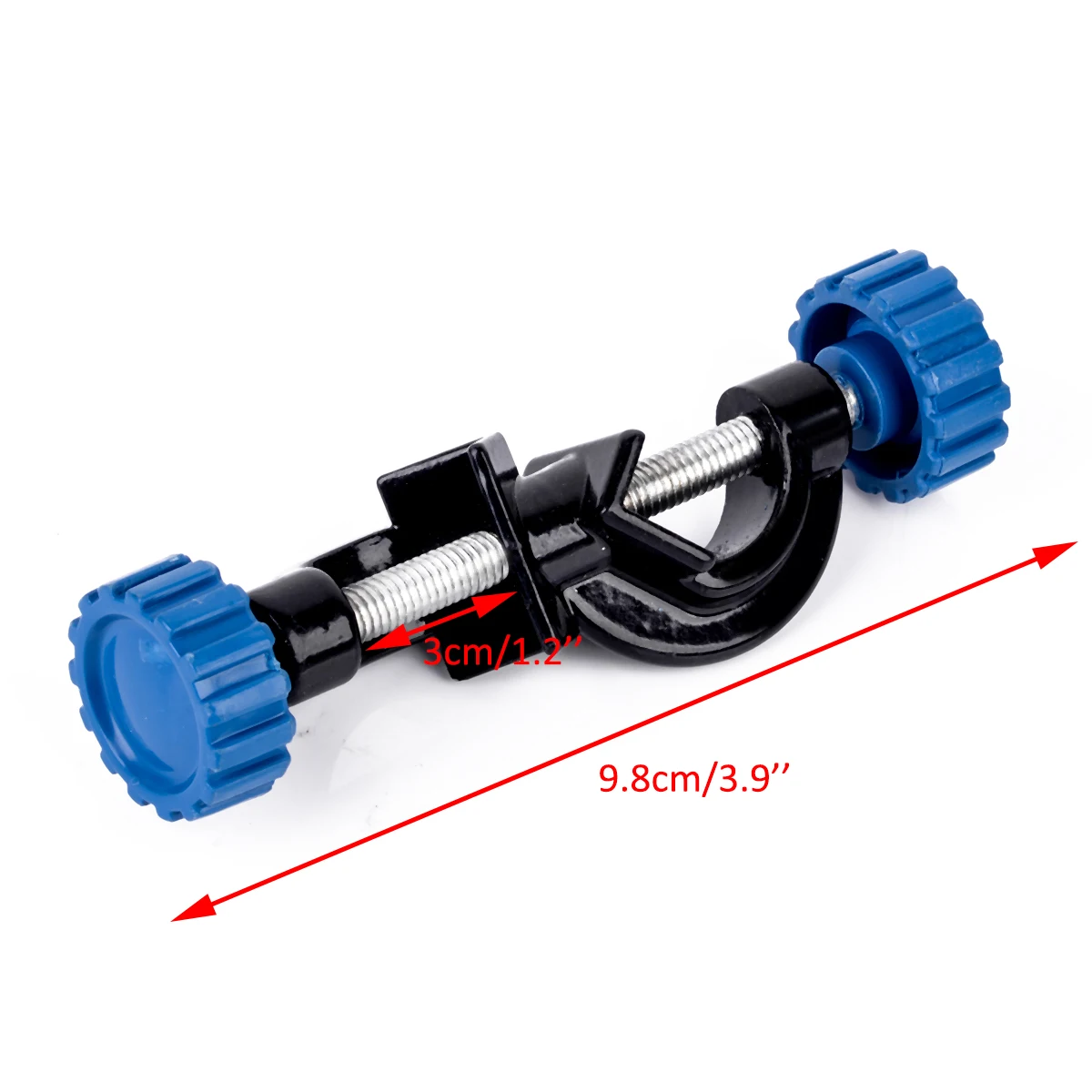 1pc Metal Right Angle Clip Lab Stand Double Top Wire Clamps Holder Grip Supports 9.8cm x 3cm