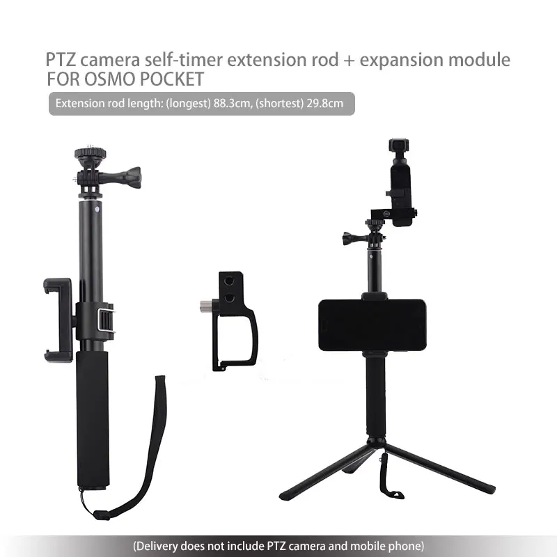 

New Arrival Phone Fixing Clamp Bracket Extending Rod Tripod for DJI OSMO Pocket Self-timer Extension Rod Gimbal Accessories