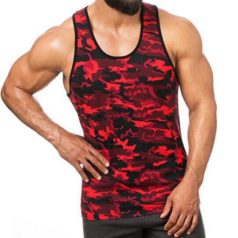 CALOFE Men Bodybuilding Gyms Vests Workout Sweat Sports Tank Top Men