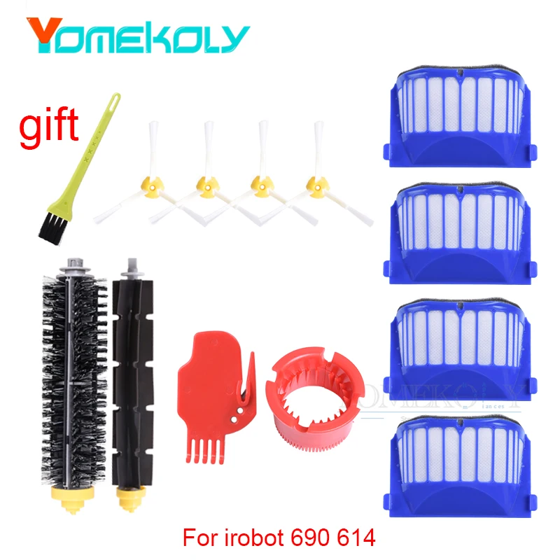 Brushes and Filters Kit for iRobot Roomba 600 Series 650 6530 620 615 605 Robotic Vacuum Cleaner Spare Parts Brushes and Filters Kit for iRobot Roomba 600 Series 650 6530 620 615 605 Robotic Vacuum Cleaner Spare Parts