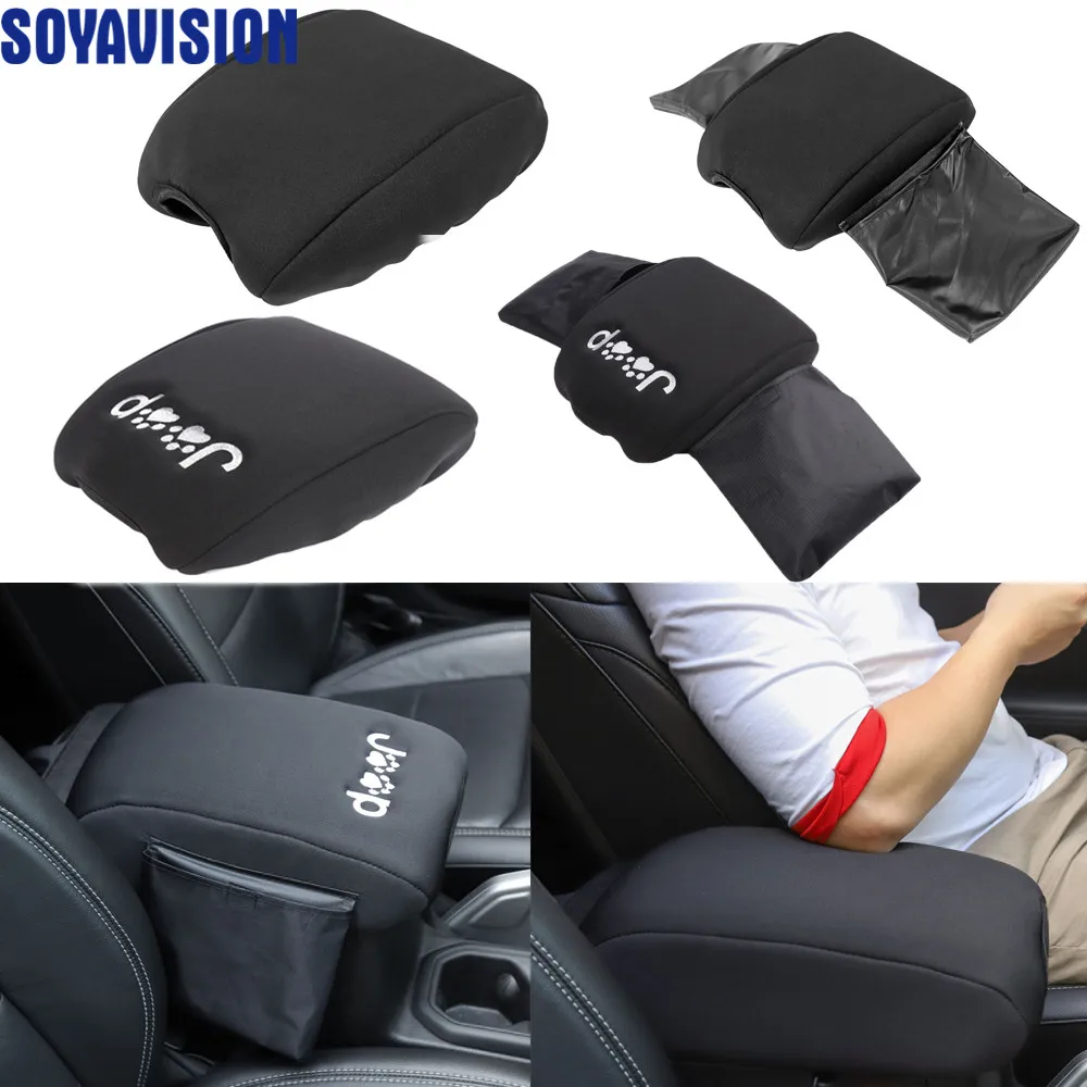 

Armrests for Jeep Wrangler JL 2018 Up Car Seat Armrest Box Pad Cover Storage bag for Jeep Wrangler JL Car Accessories