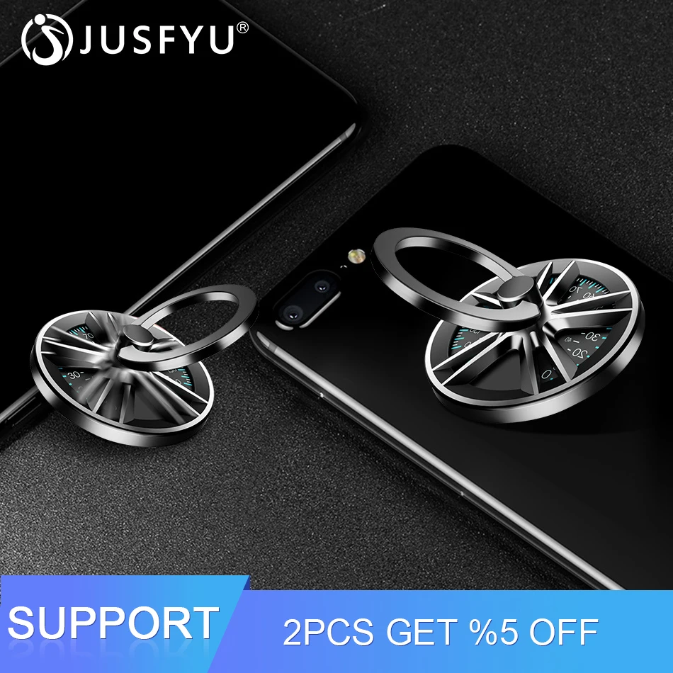 Gyro Finger Ring Holder Hand Spinner Rotary Rotation Metal Mobile Phone Holder Stand For iPhone X XS Samsung Metal Holder Stand