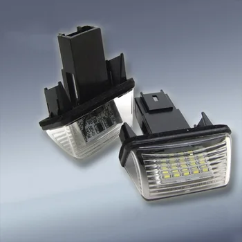 

Hot 2 Pcs/Set Car LED License Plate Light Lamp Bulbs for Peugeot Citroen Tepee B9 Partner Berlingo JLD