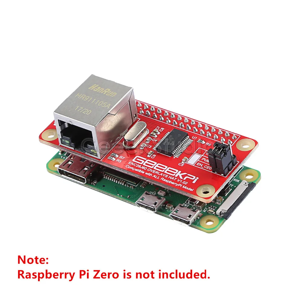 Сетевой адаптер Enc28j60 для Raspberry Pi 4B ( 4 модели B ) / Zero|Аксессуары демонстрационных