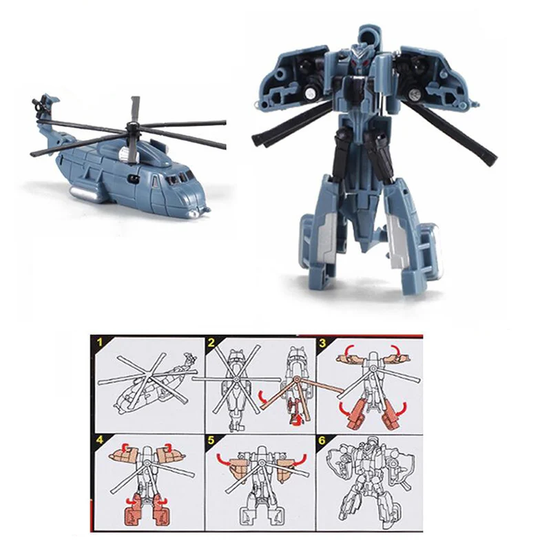 Преобразование Мини Автомобили Малыш классический робот автомобилей игрушки Фигурки и игрушки Пластик деформации мальчиков подарки для