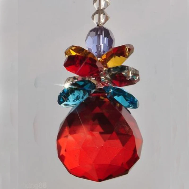 1PCS Chakra Crystal Suncatcher Ball Prism Pendant Hanging Pendant Window Ornament Rainbow Maker