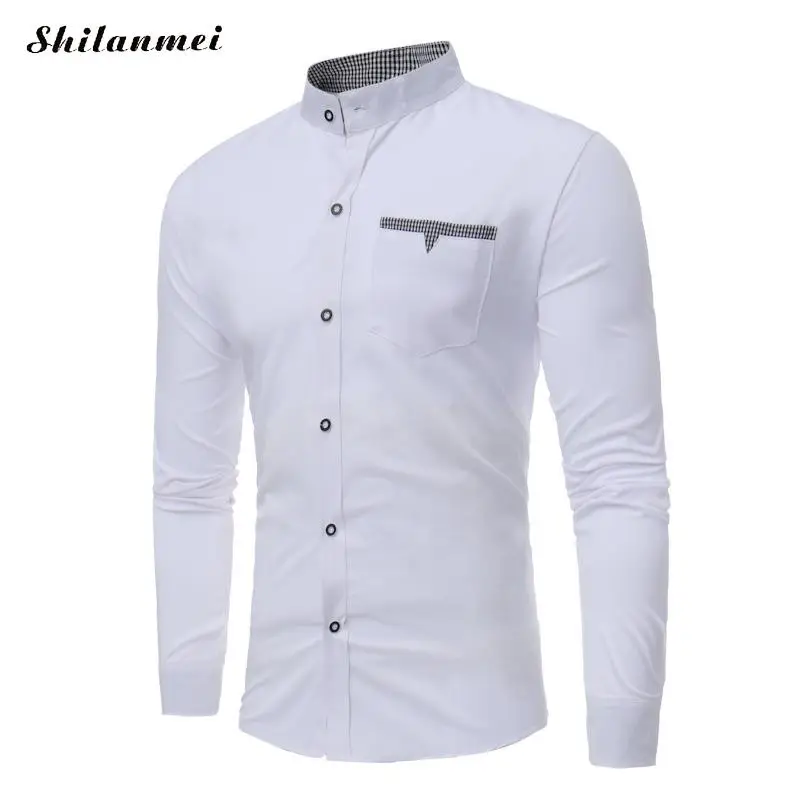 2017 зимние Рубашки для мальчиков Для мужчин Camisa социальной masculina Slim Fit белое платье рубашка Для мужчин водолазка с длинными рукавами