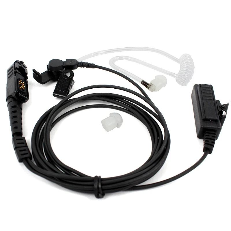 2-Wire Surveillance Covert Acoustic Air Tube Earpiece Headset Mic PTT For MOTOROLA DEP550 DEP570 DP2000 DP2400 DP2600 Radio | Мобильные