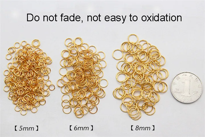 2 4-16mm Gold Link Loop Open Jump Ring For Diy Jewelry Marking Findings Connector Silver Jewelry Accessories For Necklace Bracelet Earring
