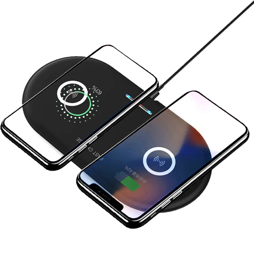 Беспроводное зарядное устройство для телефона 2 в 1 iPhone X XR XS Samsung Galaxy S9 Plus Note 8
