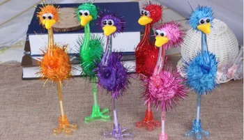 

mix new ostrich lovely birds ballpoint pen cute cartoon pen school prize gift student animal ballpoint pen 40pc/lot