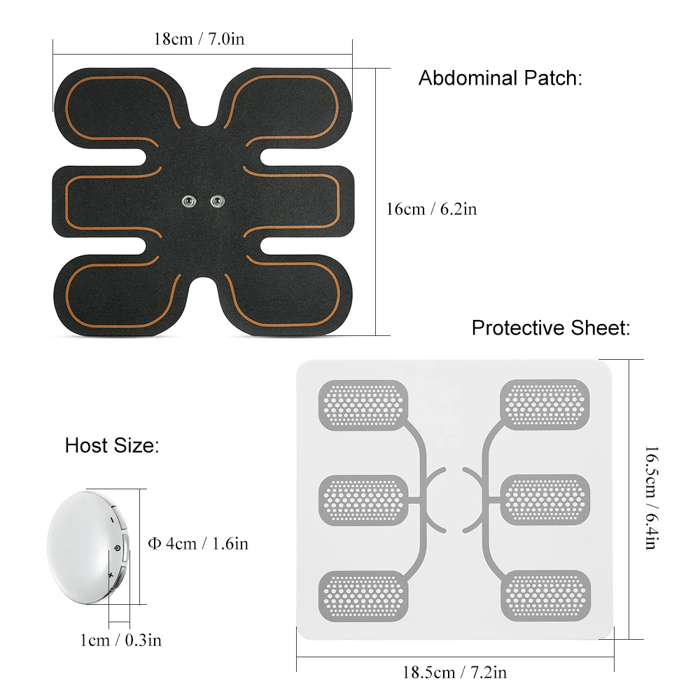 Muscle Stimulator EMS Stimulation Abdominal Muscle Trainer Smart Body Massager Fitness ABS Machine Plate Patch Slim Vibro Shaper
