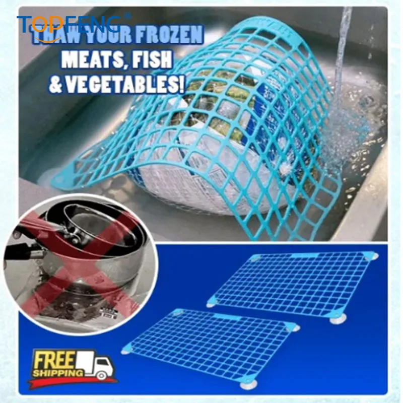 

TOPFENG Defrosting Meat Tray chopping board Rapid Safety Thawing Tray for Frozen