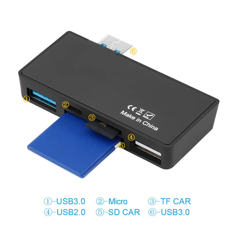 USB3.0HUB + Card Reader Многофункциональный microsoft Tablet Аксессуары все-в-одном Expander